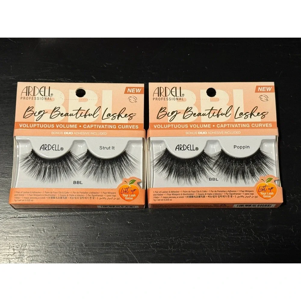 Lot NEW False Lashes Ardell Professional Big Beautiful BBL Strut It & Poppin